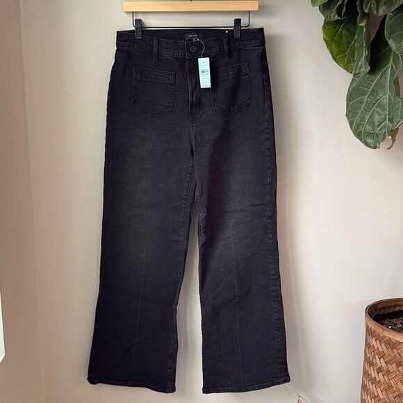 Ann Taylor Denim - Ann Taylor Black The Wide Leg High Waist Perfect Pocket Jeans